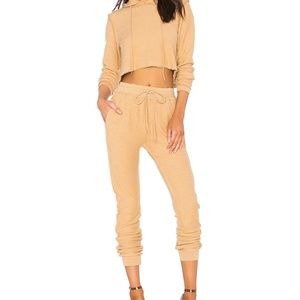 Danielle Guizio Beige Terry Sweatsuit sz S